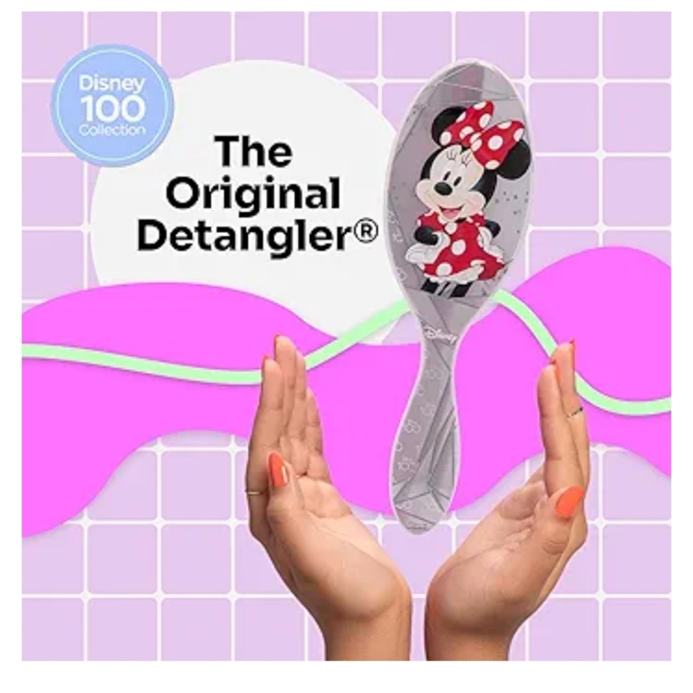 Minnie Mouse Disney 100 Wet Brush Original Detangler Hairbrush New Limited - Picture 8 of 10